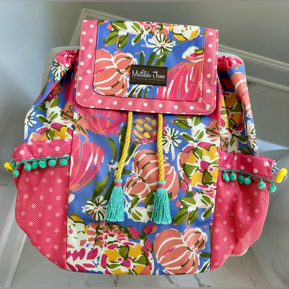 New! Matilda Jane Beach Day Swim Floral Kids Backpack